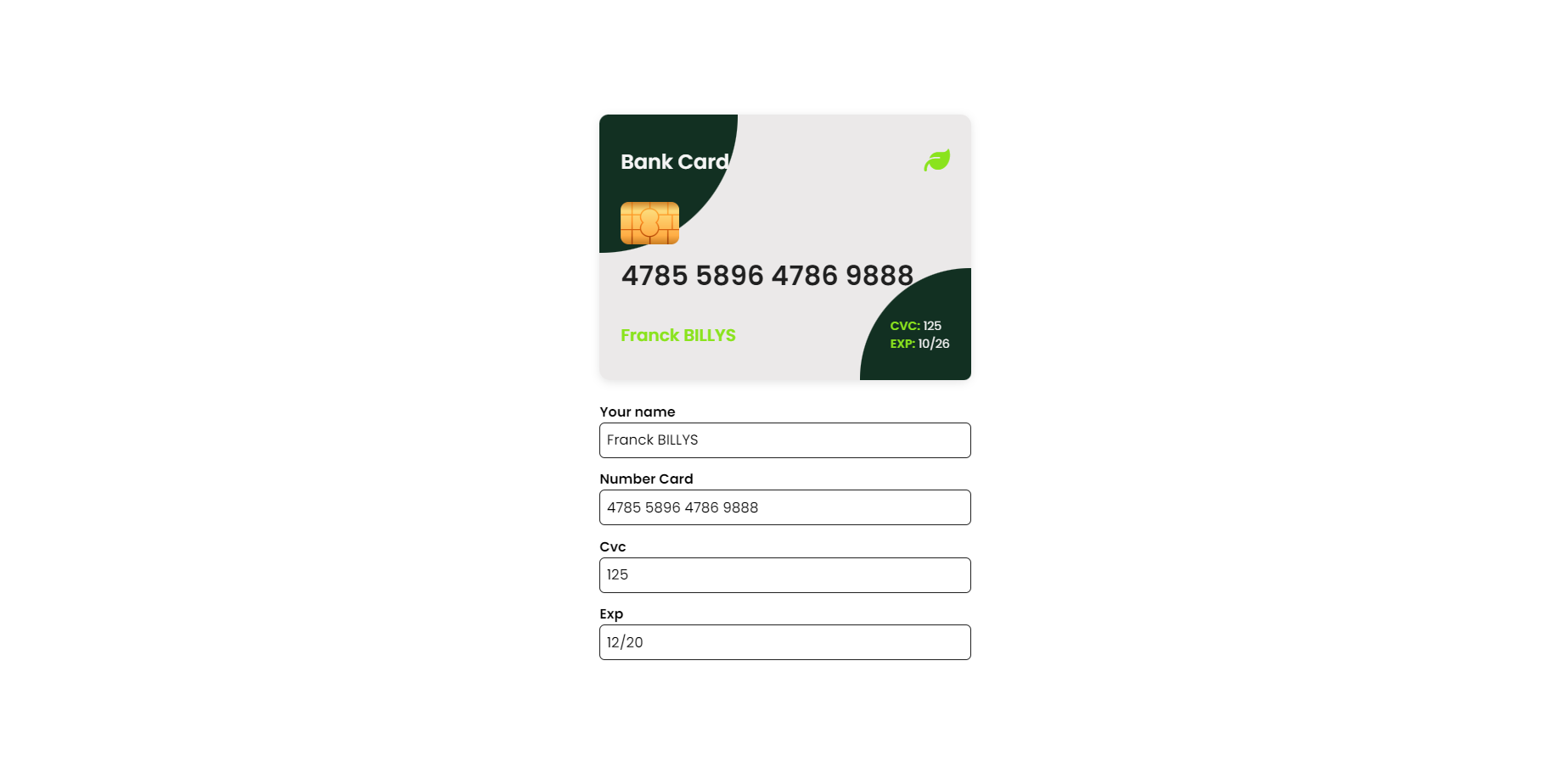 Bank Card